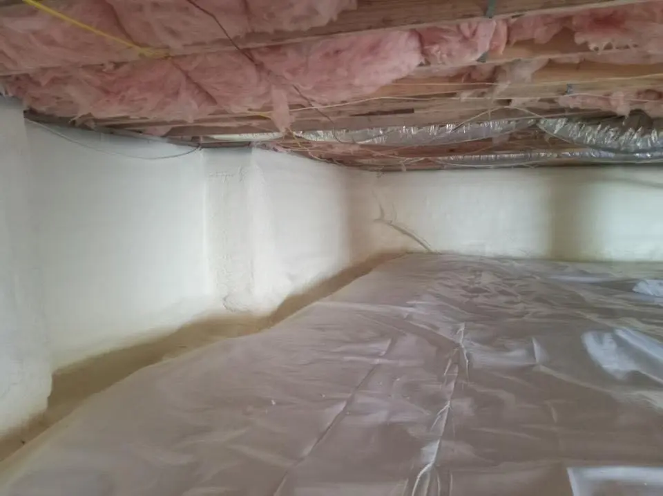Crawl space encapsulation with closed-cell spray foam for Roof Waterproofing in Dyer
